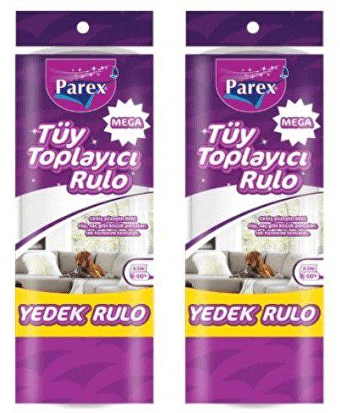 Parex Mega Tüy Toplayıcı Yedek Rulo 60 lı x 2 Adet