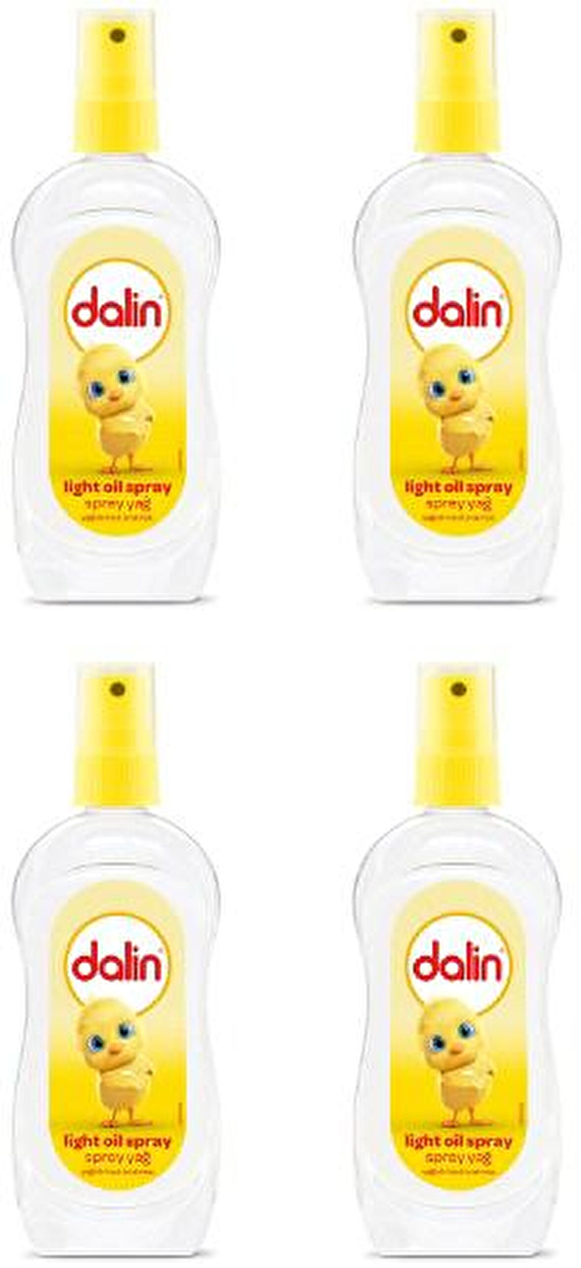 Dalin Light Oil Spreyli Bebek Yağı 200 ml x 4 Adet