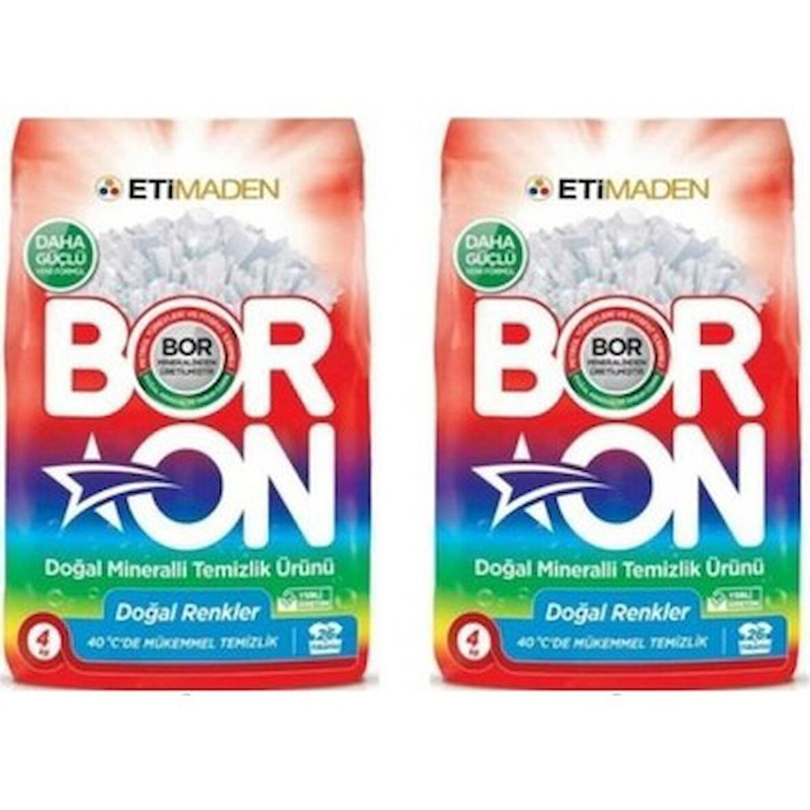 Boron Doğal Mineralli Temizlik Ürünü Renkliler İçin 4 Kg x 2 Adet