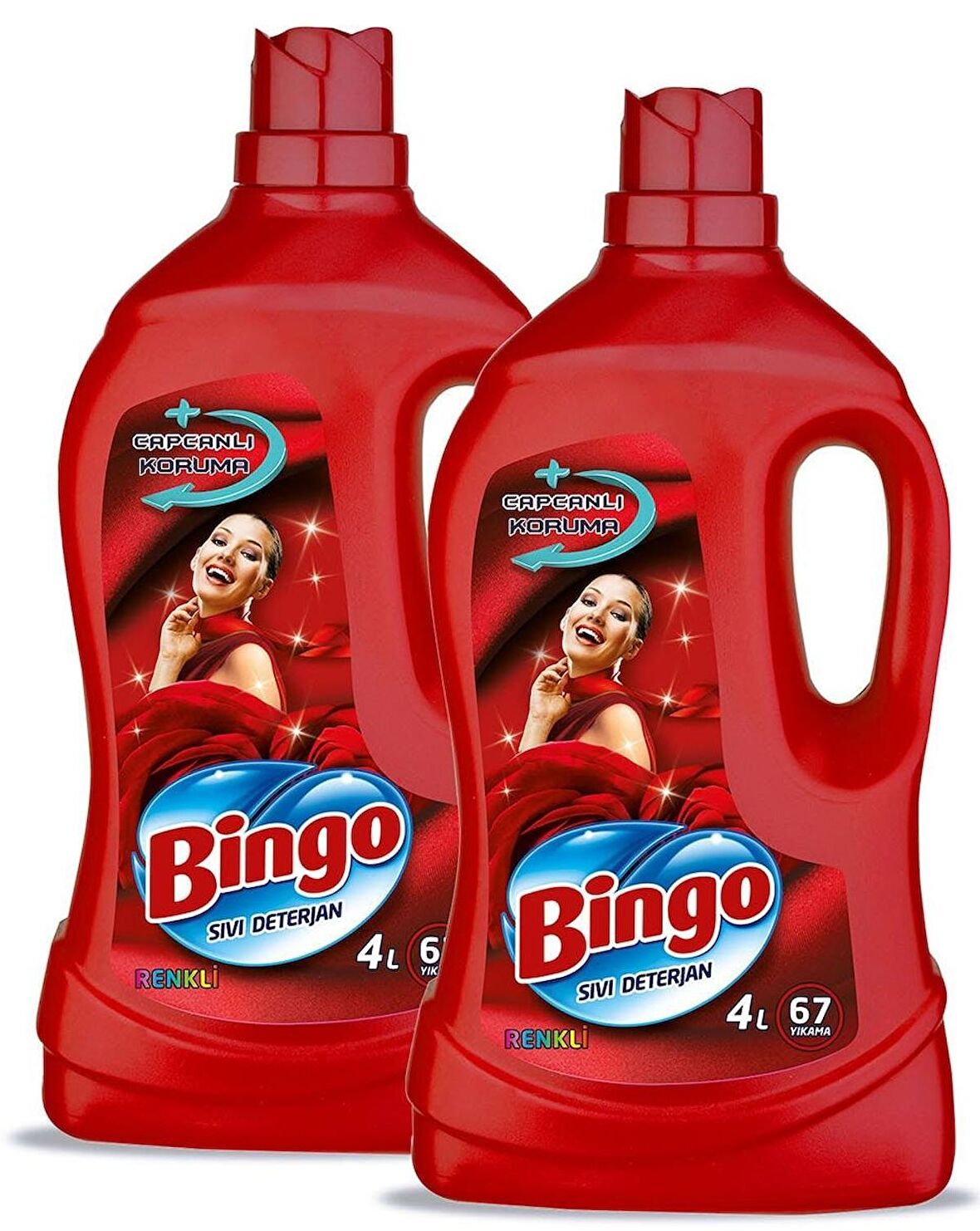 Bingo Renkli Sıvı Bakım Çamaşır Deterjanı 4 lt x 2 Adet