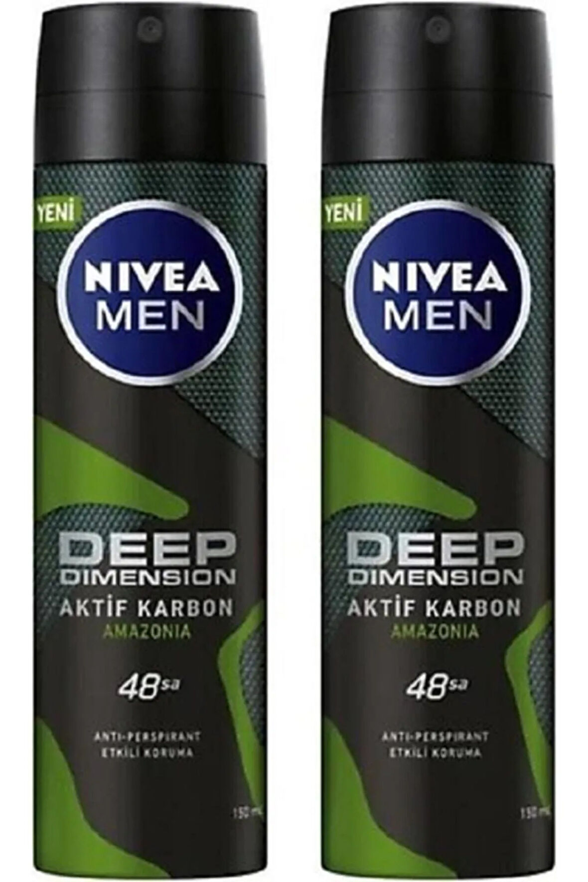 Men Deep Dimension Aktif Karbon Amazonia Deodorant 2 X 150 Ml