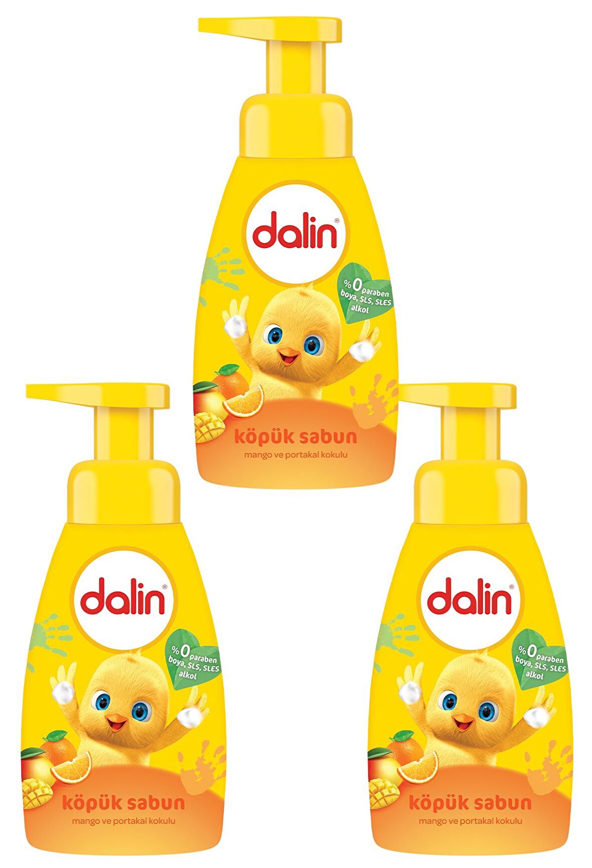 Dalin Köpük Sabun Mango ve Portakal Kokulu 200 ml x 3 Adet