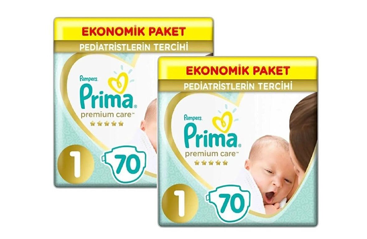 Prima Bebek Bezi Premium Care 1 Beden 140 Lı 2 X 70 Li
