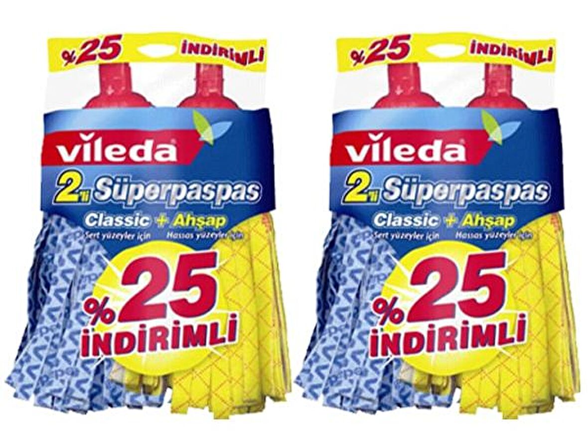 Vileda Paspas Ekonomik Paket 2'li Yedek x 2 Adet