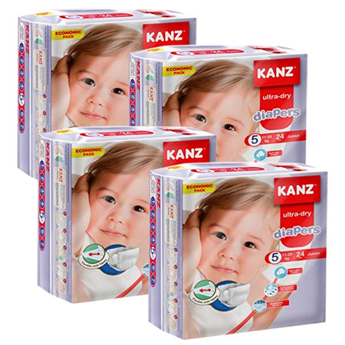 Kanz Bebek Bezi Ekonomik Paket Junior 5 No 24 Lü X 4'lü