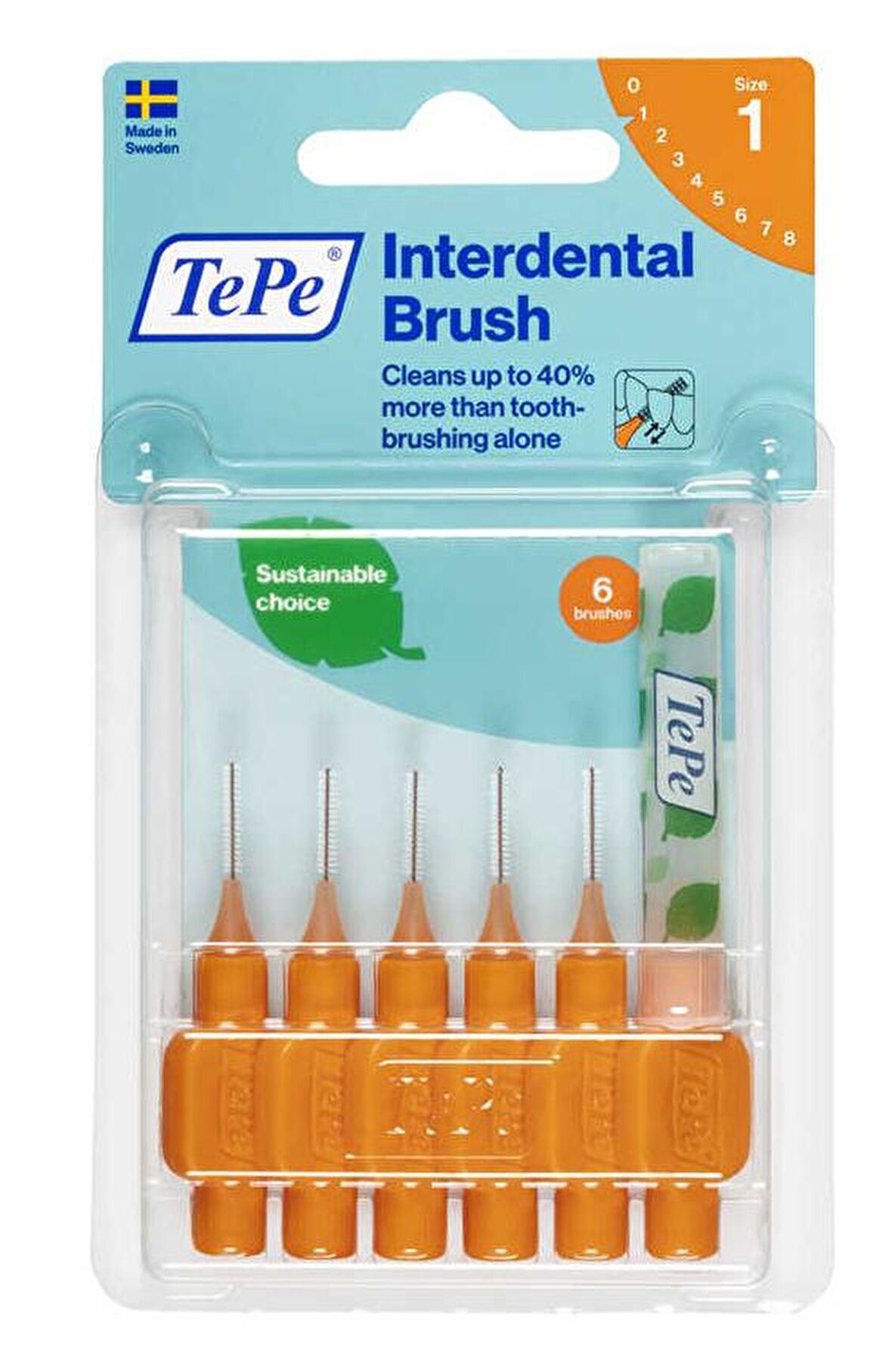 Tepe Interdental Brush Arayüz Fırçası Turuncu 0.45 mm 6 lı