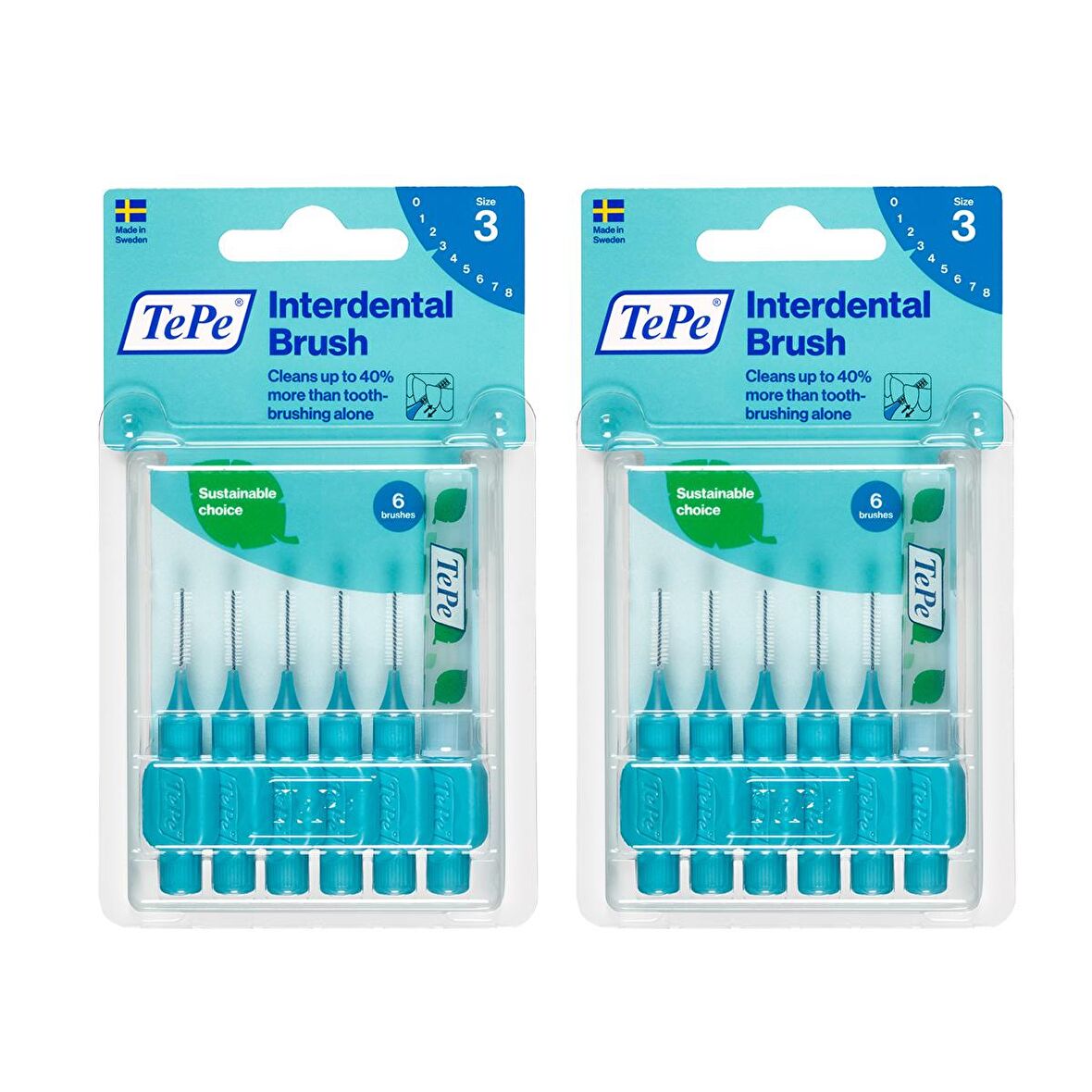 Tepe Interdental Brush Arayüz Fırçası Mavi 0.6 mm 6 lı x2 Adet