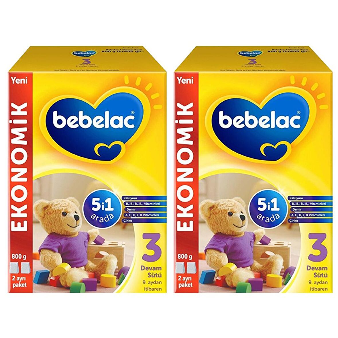 Bebelac 3 Devam Sütü 800 gr x 2 Adet