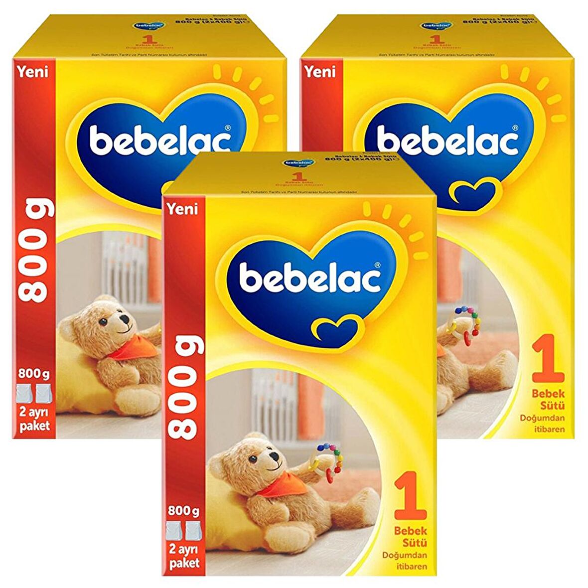 Bebelac 1 Bebek Sütü 800 gr x 3 Adet