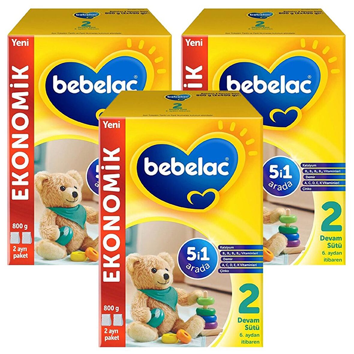 Bebelac 2 Devam Sütü 800 gr x 3 Adet