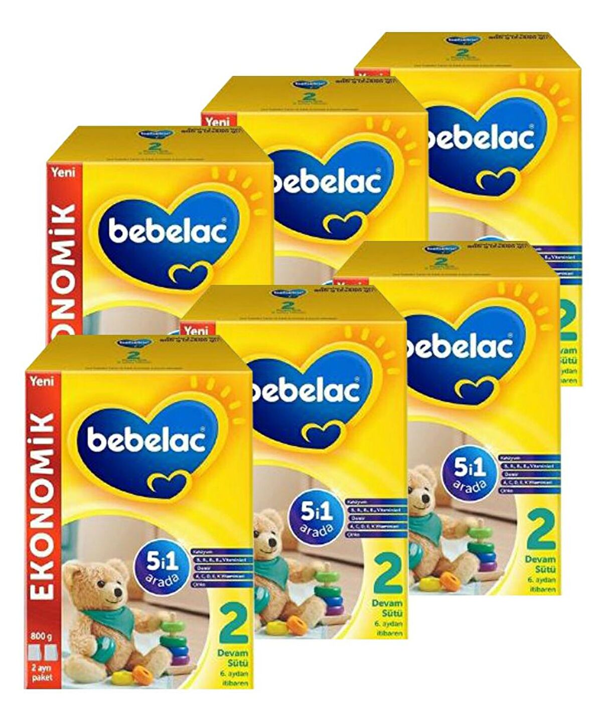 Bebelac 2 Devam Sütü 800 gr x 6 Adet