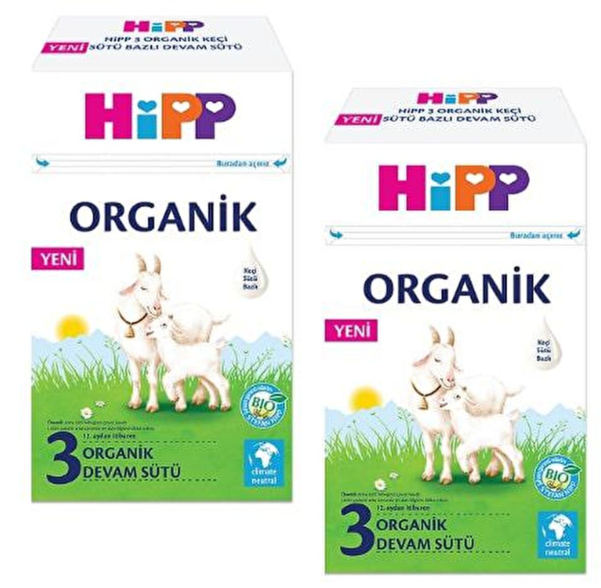 Hipp 3 Organik Keçi Sütü Bazlı Devam Sütü 400 gr 2 Adet