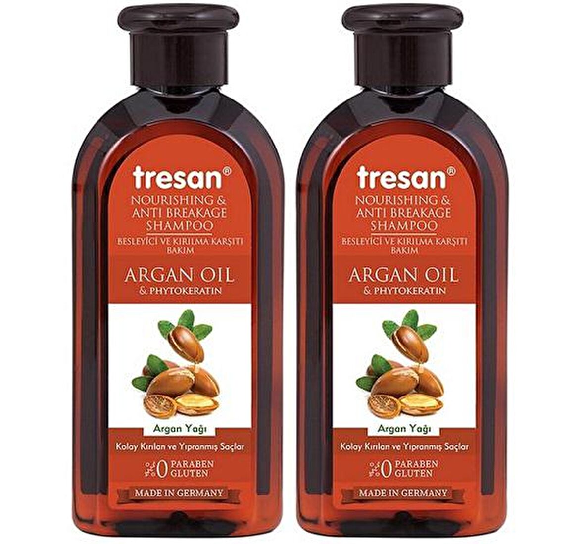 Tresan Tüm Saçlar İçin Kırılma Karşıtı Argan Yağlı Şampuan 2x300 ml