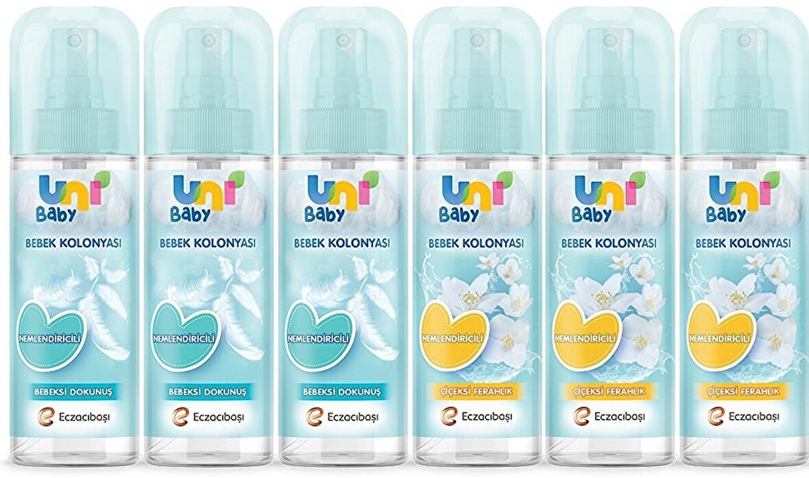 Uni Baby Bebeksi ve Çiceksi Kokular Kolonya 3 lü 150 ml