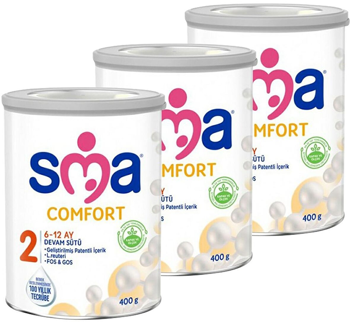 SMA Comfort 2 Prebiyotik Devam Sütü 3 x 400 gr