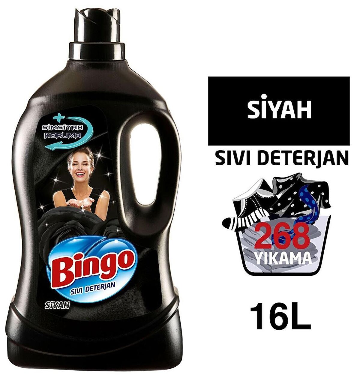 Bingo Sıvı Çamaşır Deterjanı Siyahlara Özel 4 lt x 4 Adet