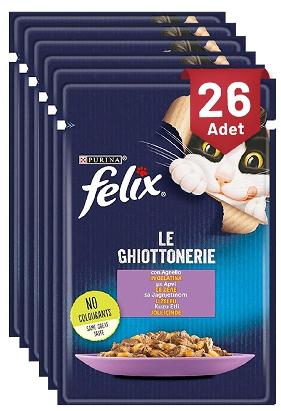 Felix Kuzu Etli Kedi Yaş Maması 85 gr x 26 Adet