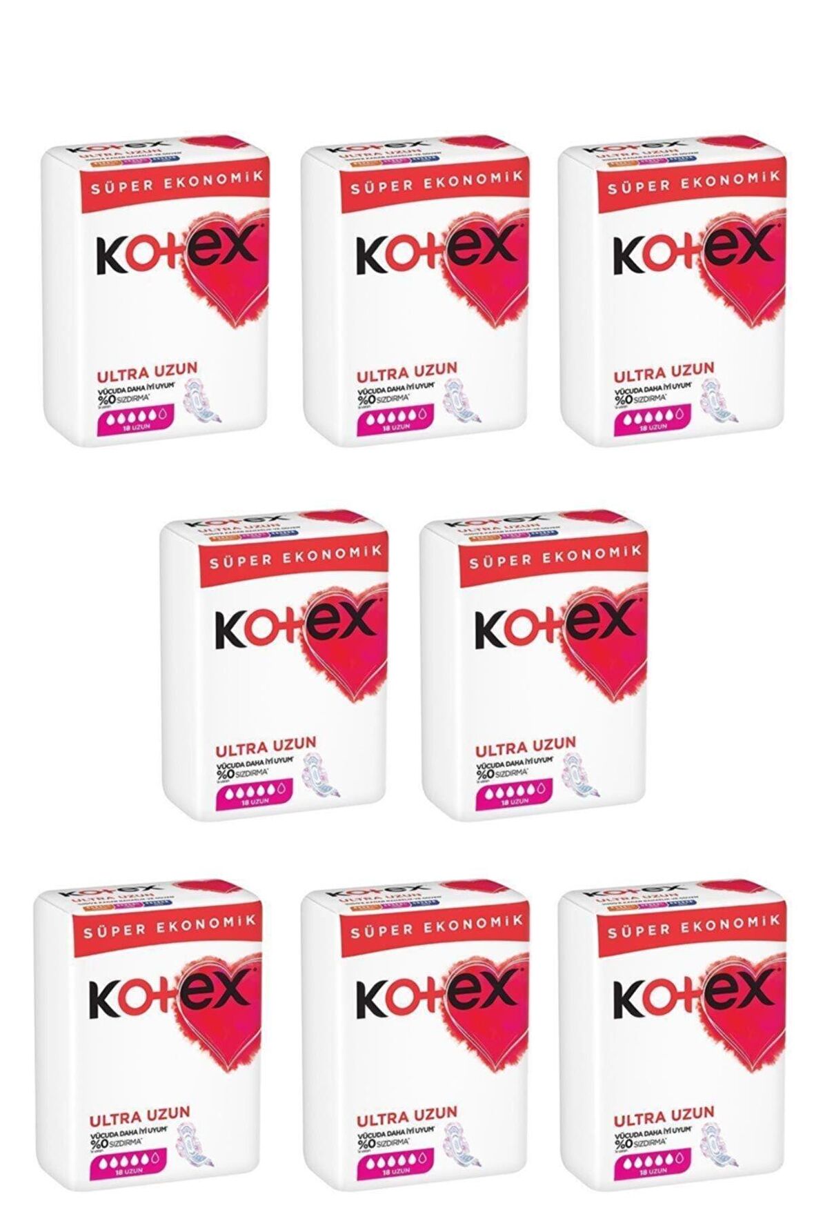 Kotex Ultra Quadro Süper Eko Uzun 18 li x 8 Adet