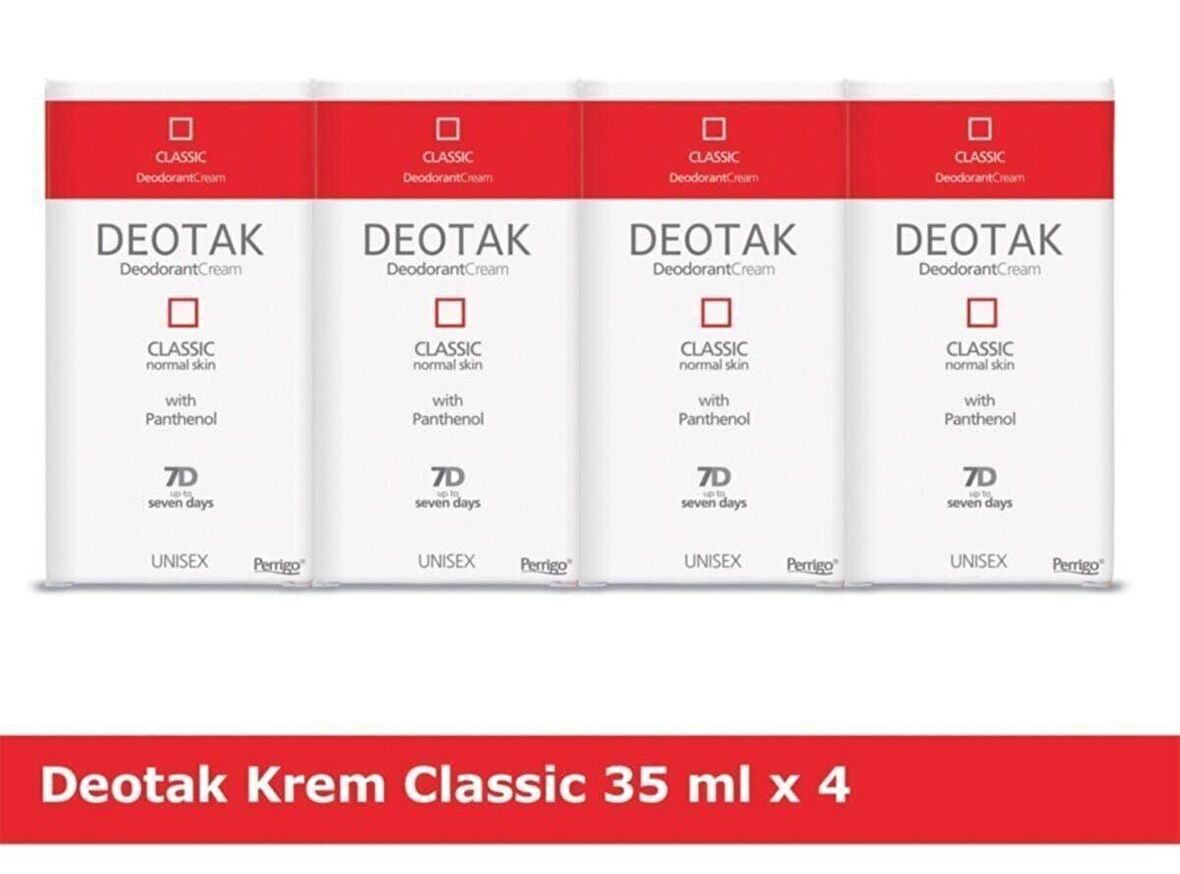 Deotak Krem Deodorant Classic 35 ml x 4 Adet