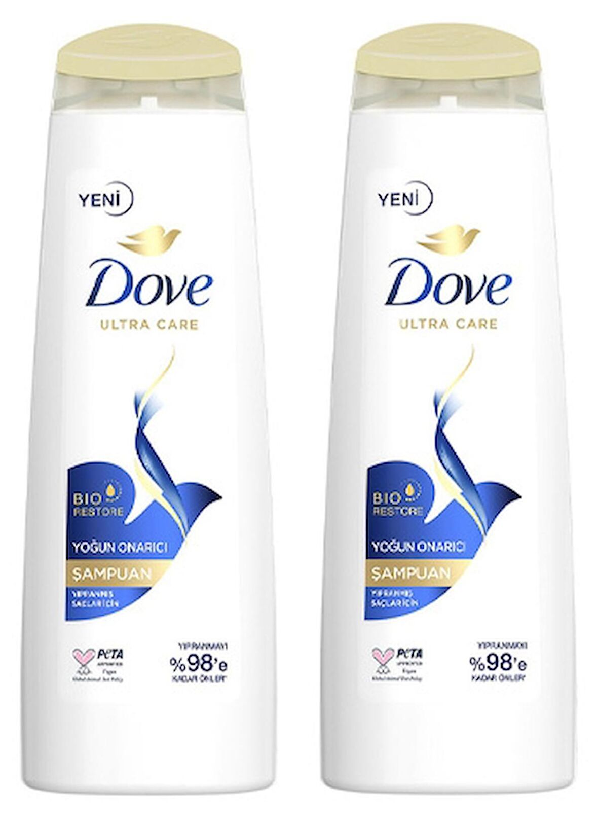 Dove Yoğun Onarıcı Yıpranmış Saçlar İçin Şampuan 400 ml x 2 Adet