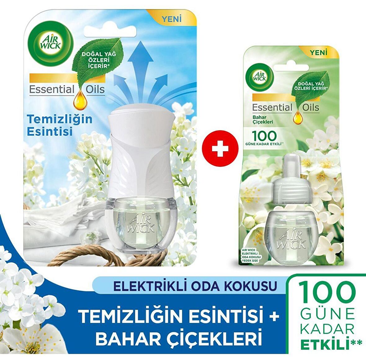 Air Wick Elektrikli Temizliğin Esintisi + Yedek Şişe Bahar Çiçekleri