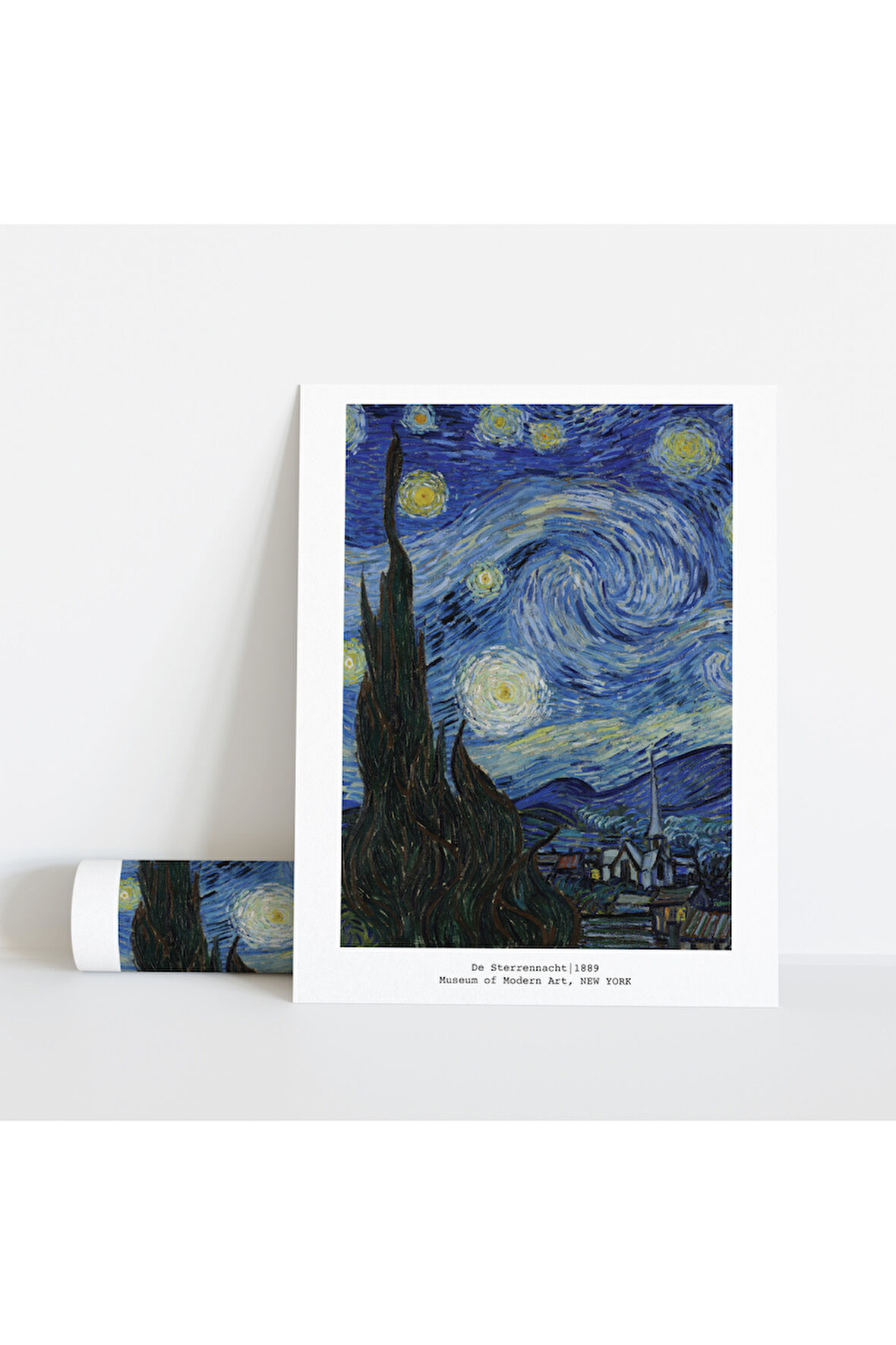 Dekoratif Çerçevesiz Poster Yıldızlı Geceler Vincent van Gogh