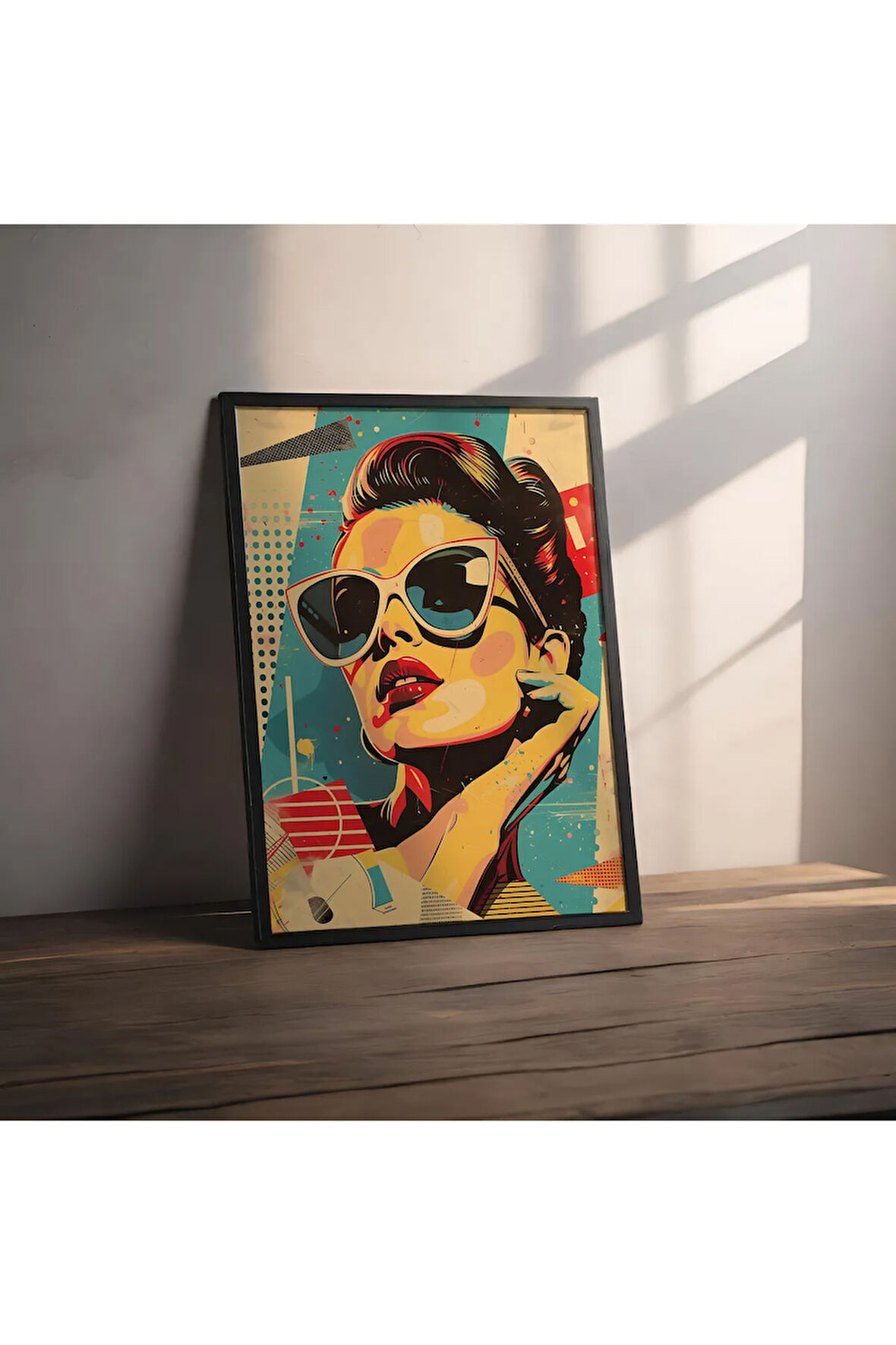 Dekoratif Çerçevesiz Poster Pop Art Kadın Çerçevesiz Tablo