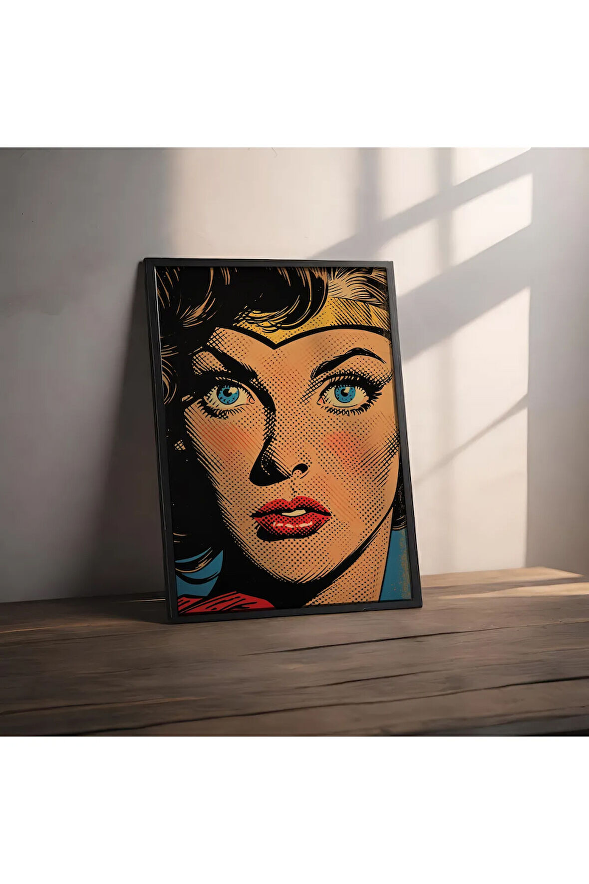 Dekoratif Çerçevesiz Poster Pop Art Taçlı Kadın Çerçevesiz Tablo