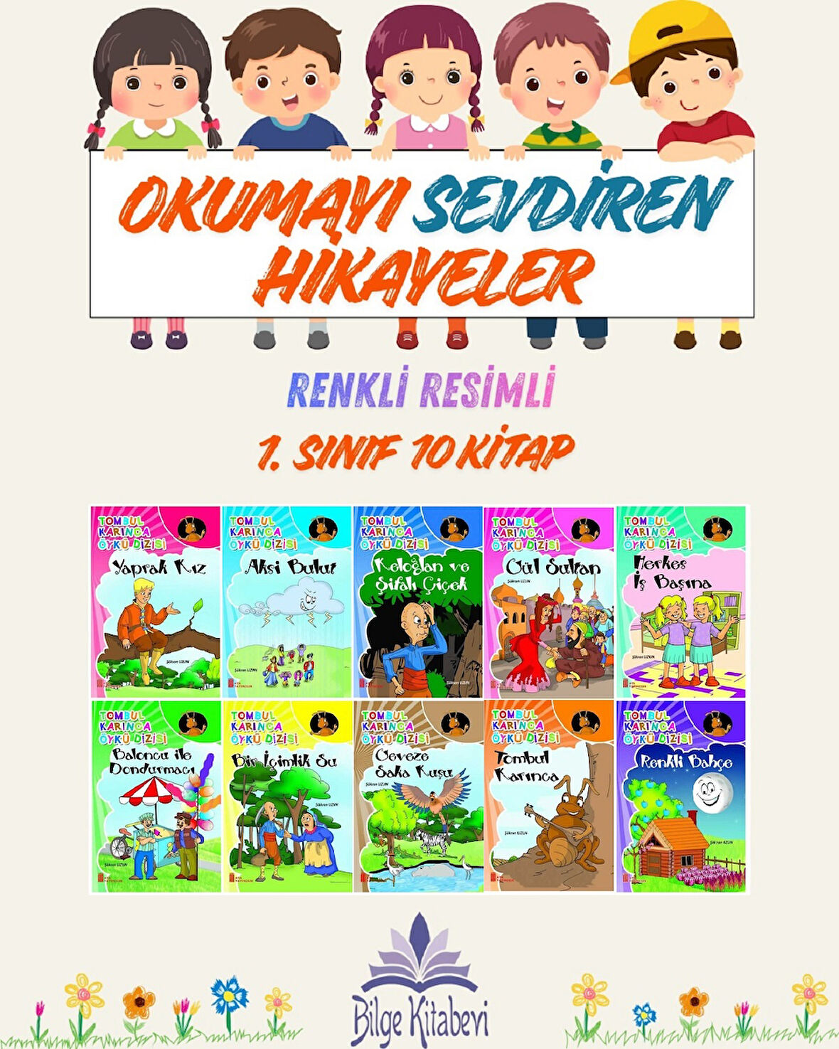 1. Sınıf Okumayı Sevdiren Renkli Resimli Hikayeler 2 - 10 Kitap