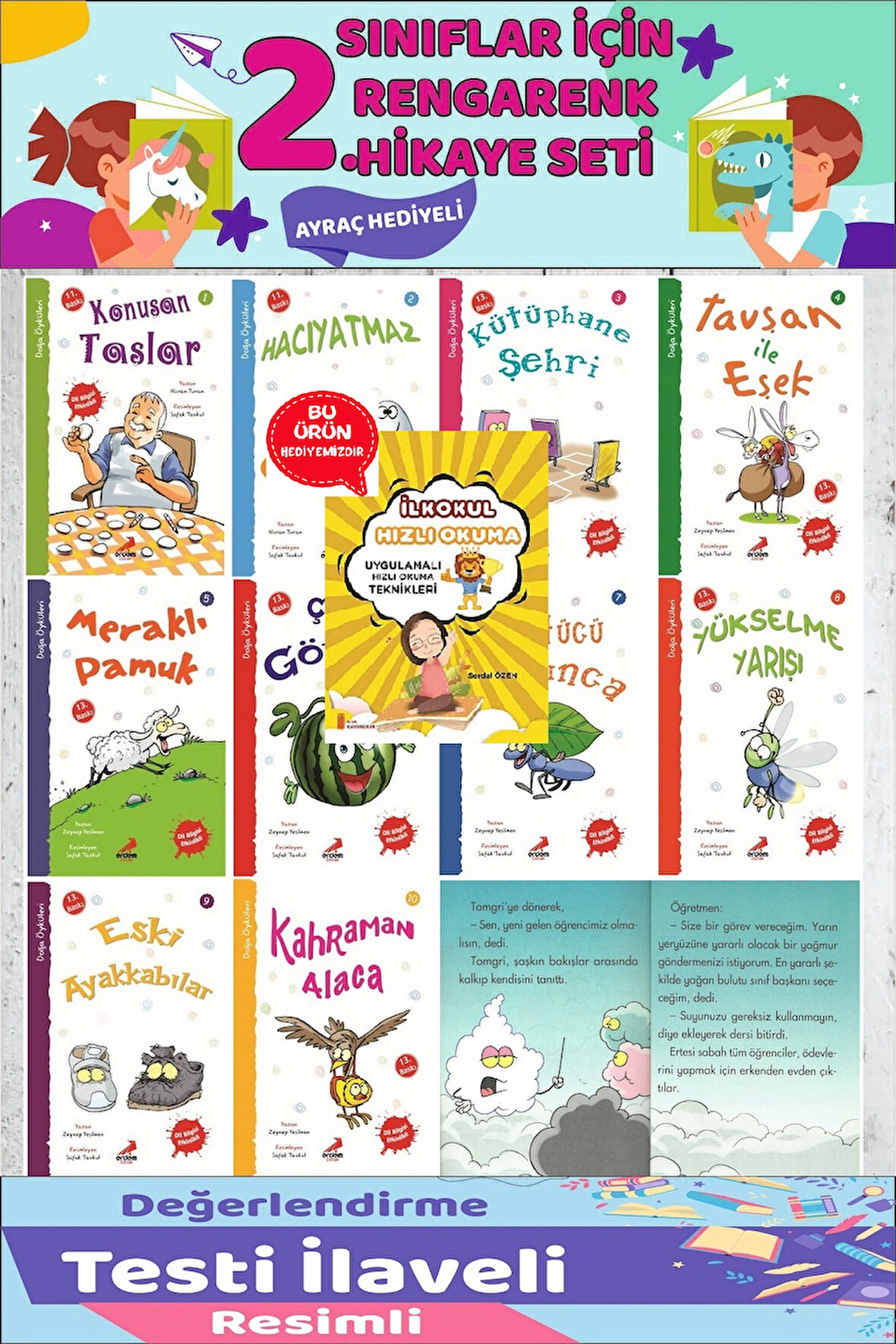 2.Sınıf Okumayı Sevdiren 10 lu Hikaye Seti (48 sayfa)