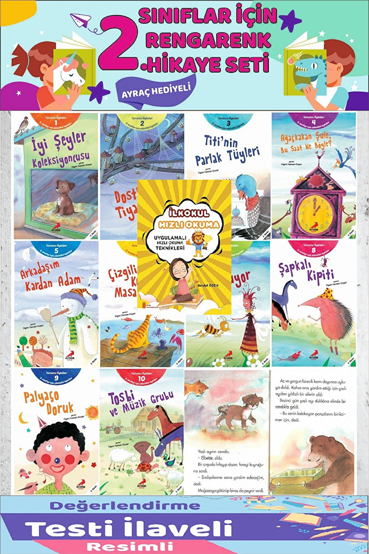 2.Sınıf Okumayı Sevdiren 10 lu Hikaye Seti 3 (48 sayfa)