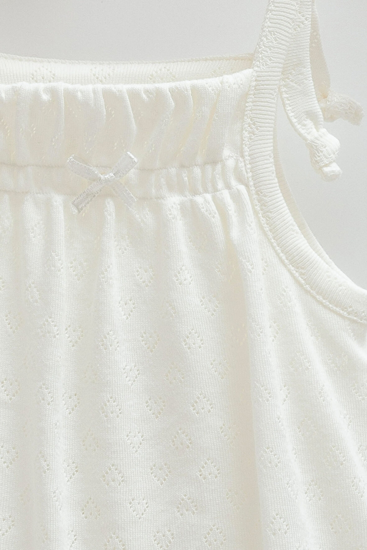 Kız Bebek 2'li Jile Ekru Askılı Şortlu