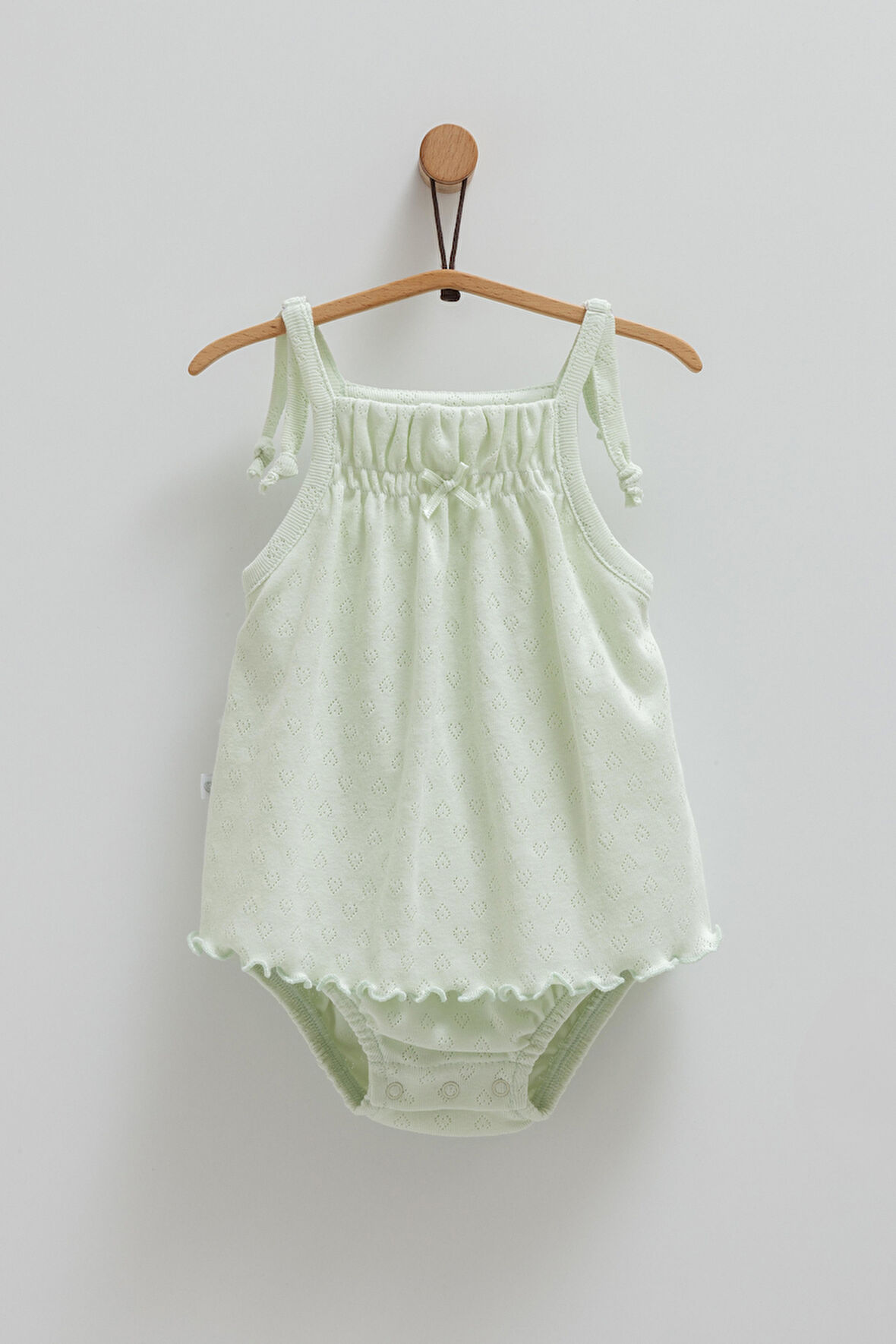 Kız Bebek 2'li Jile Yeşil Askılı Şortlu