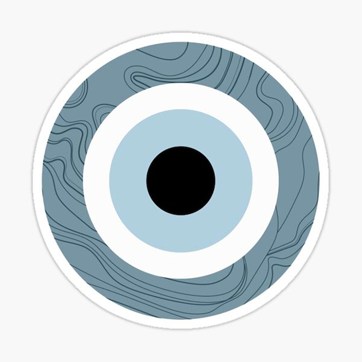 18 CM Nazar Boncuğu Sticker Duvar Etiket Araba Yapıştırma M11