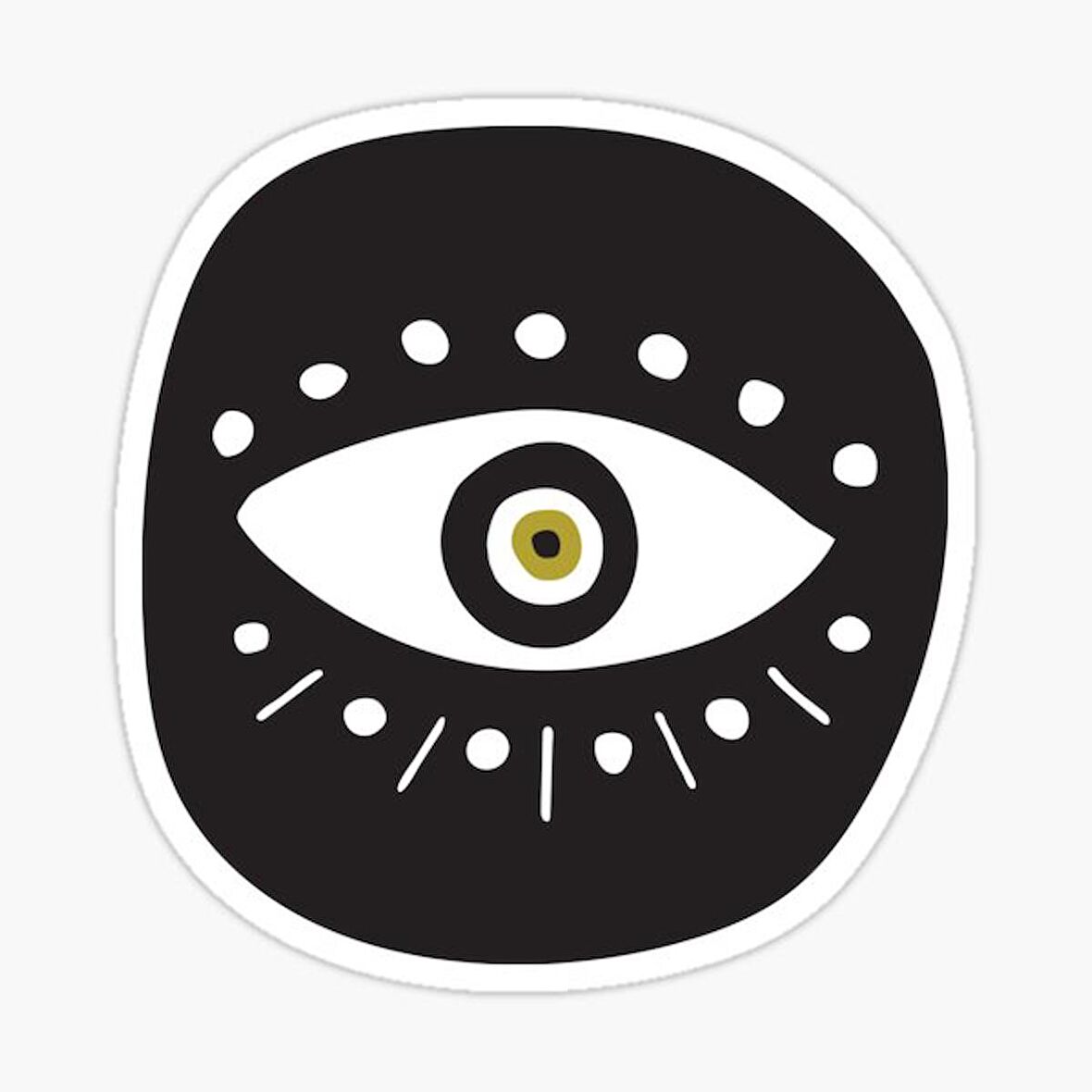 18cm Nazar Boncuğu Sticker Araba Duvar  Yapıştırma Etiket Mf6