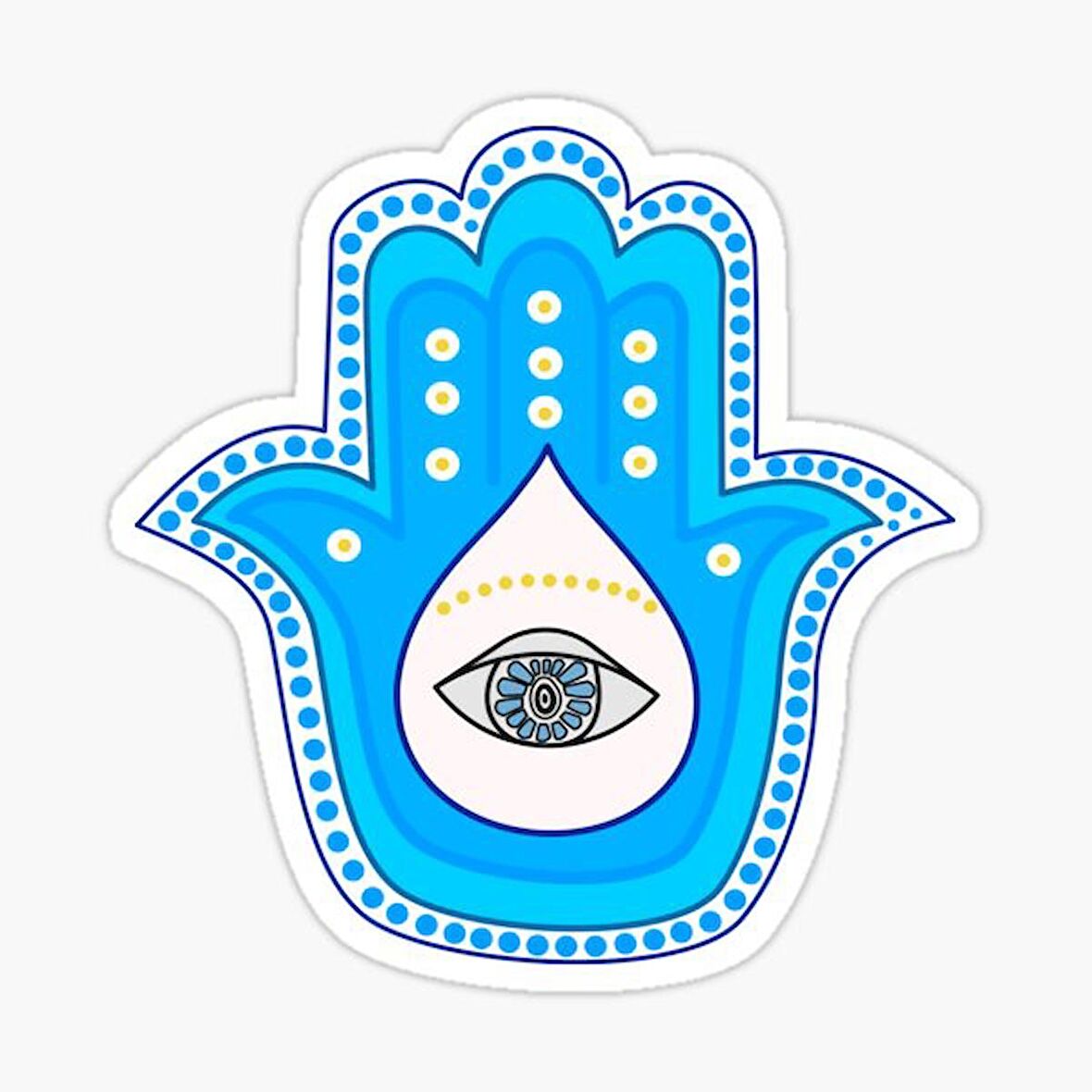 18cm Nazar Boncuğu Sticker Araba Duvar  Yapıştırma Etiket Mf24