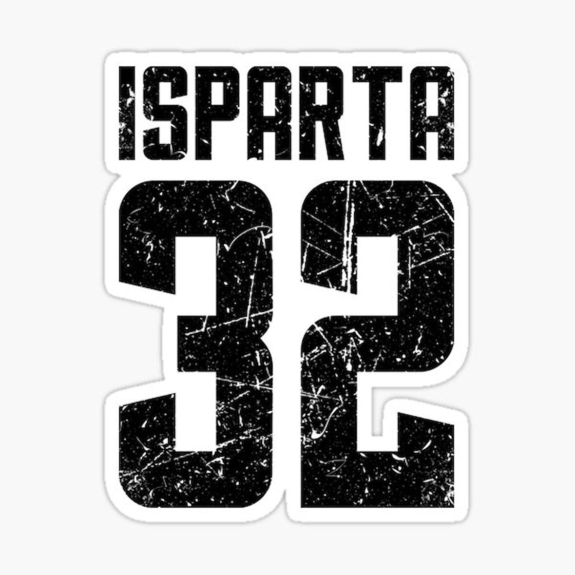 32 ISPARTA Sticker Yapıştırma Oto Etiket 17cm
