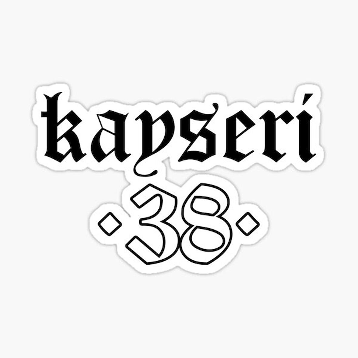 38 Kayseri Nabız Sticker Araba Etiket 19Cm md2