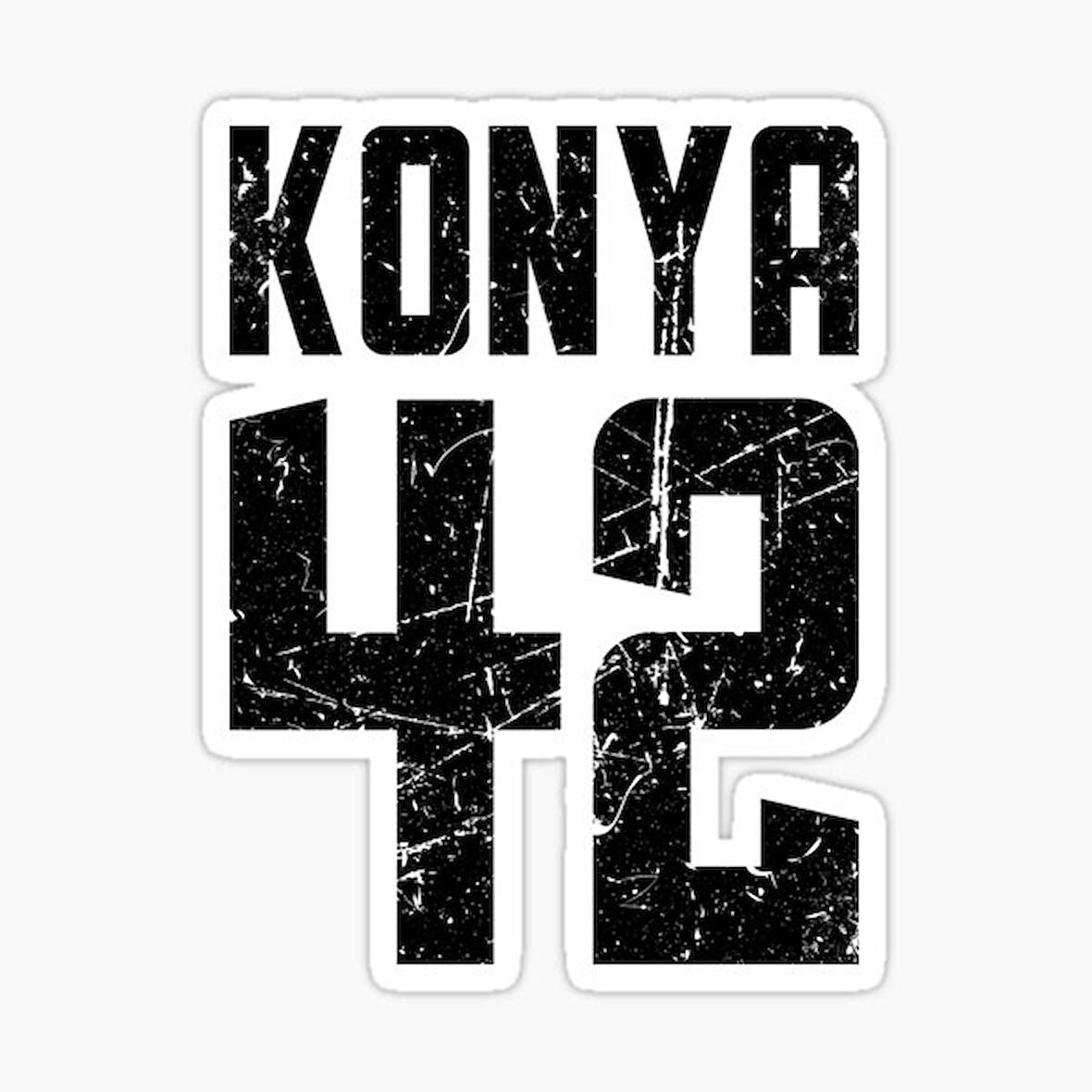 42 KONYA Sticker Yapıştırma Oto Etiket 17cm