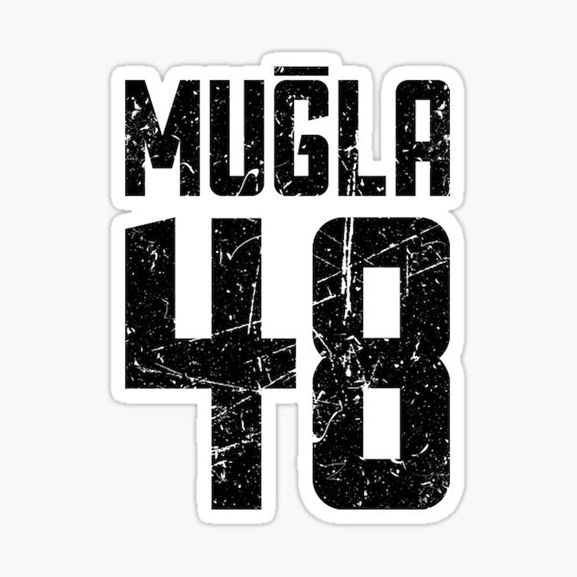 48 MUĞLA Sticker Yapıştırma Oto Etiket 17cm