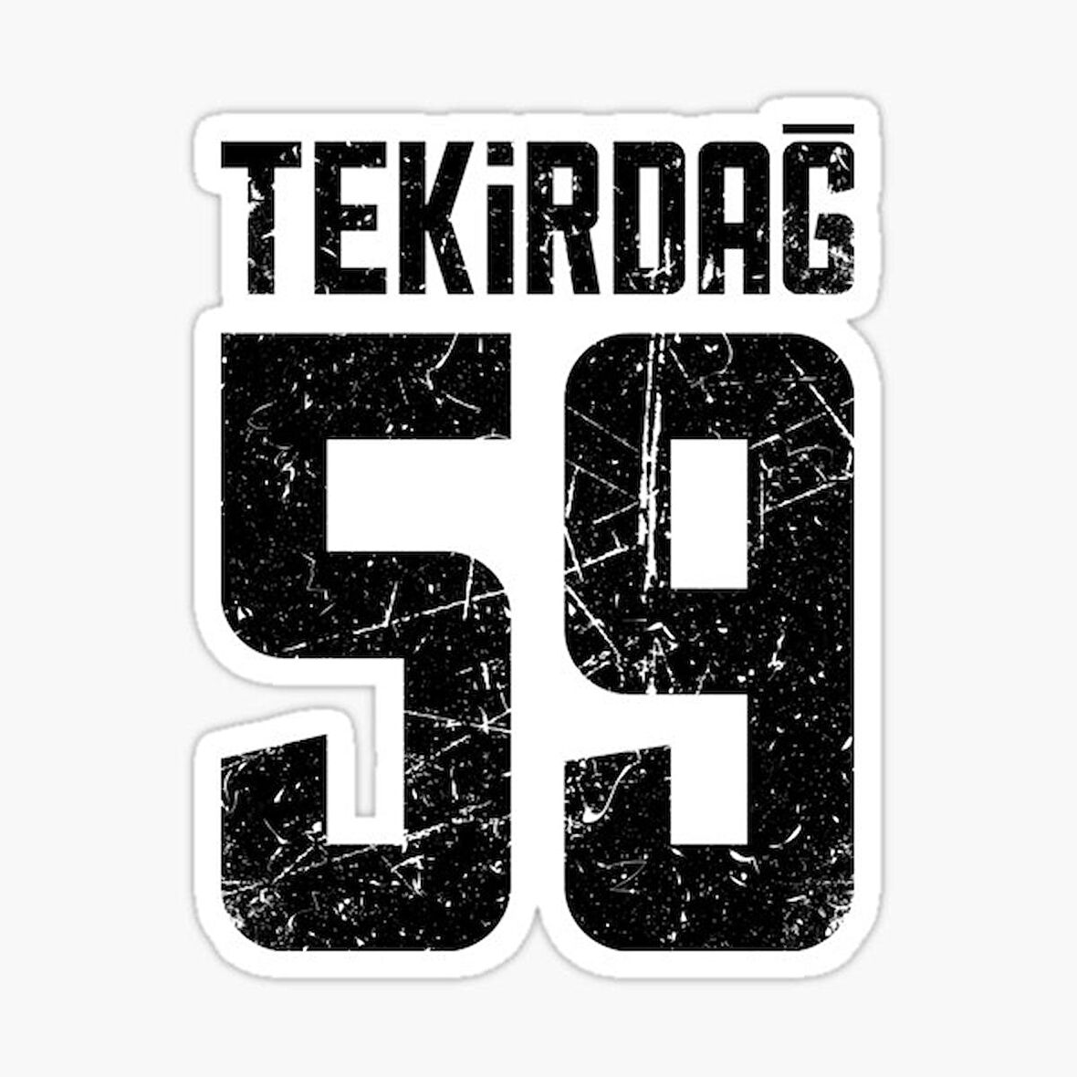 59 TEKİRDAĞ Sticker Yapıştırma Oto Etiket 17cm