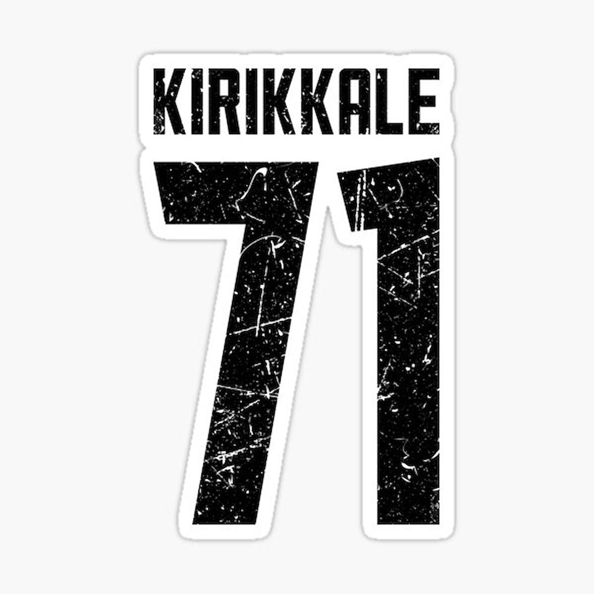 71 KIRIKKALE Sticker Yapıştırma Oto Etiket 17cm