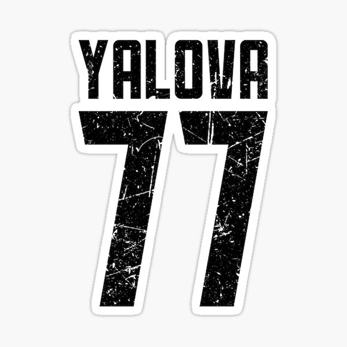 77 YALOVA Sticker Yapıştırma Oto Etiket 17cm
