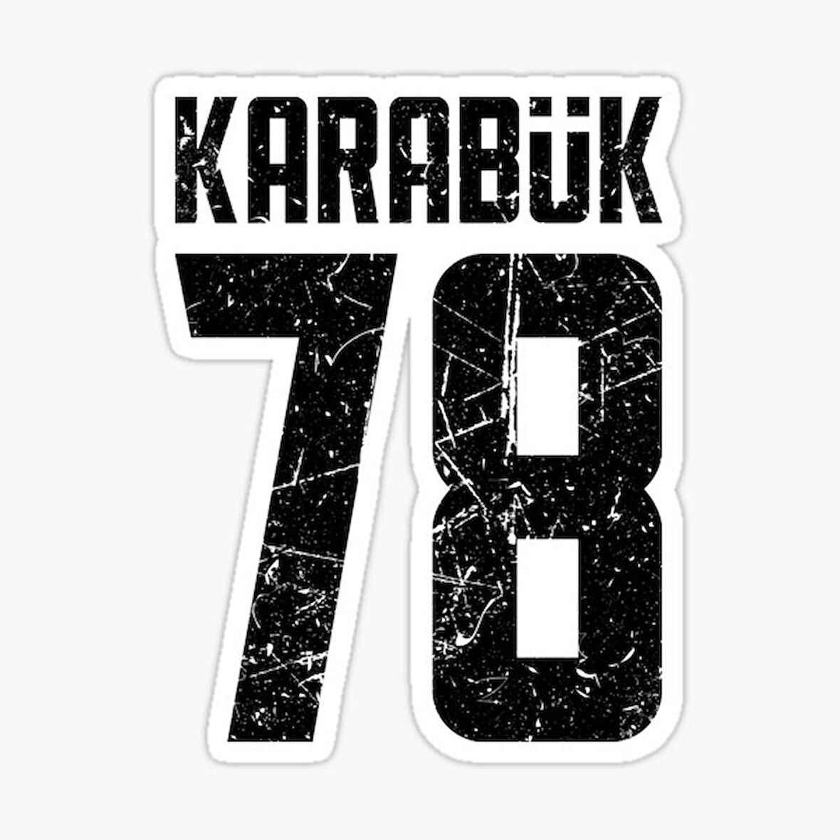 78 KARABÜK Sticker Yapıştırma Oto Etiket 17cm