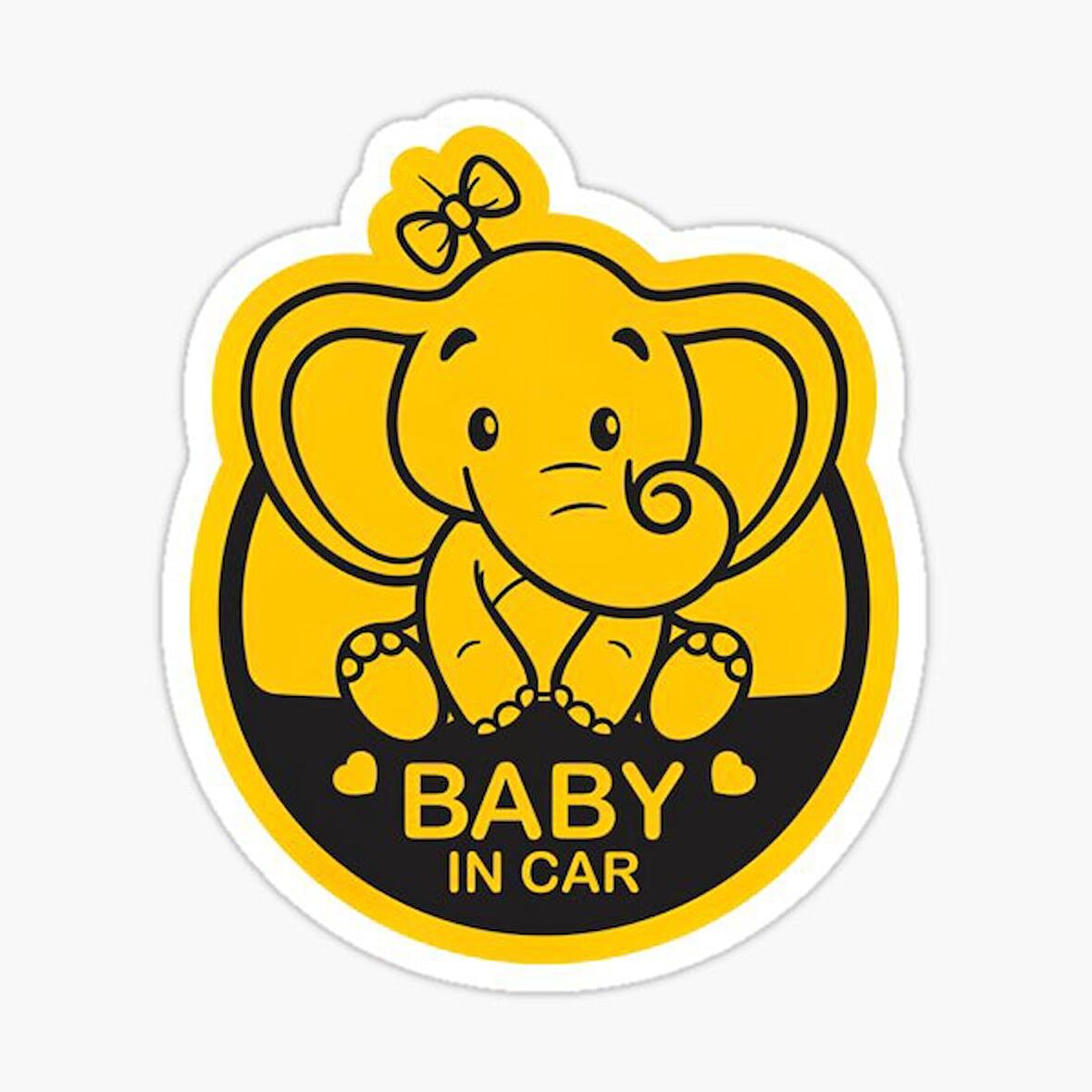 Arabada bebek var Baby in Car Sticker Yapıştırma 19CM md1