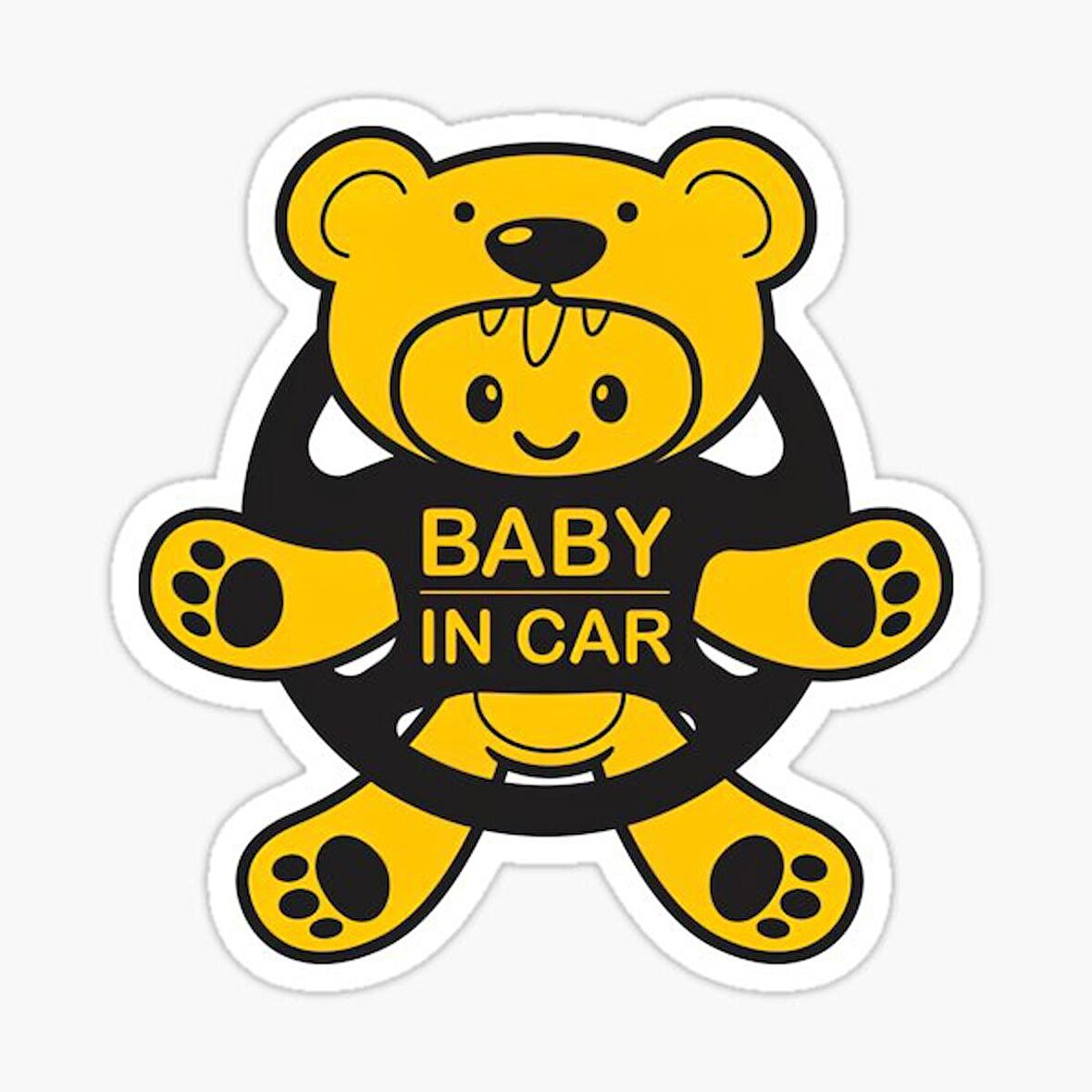 Arabada bebek var Baby On Board Sticker Etiket 19CM md7
