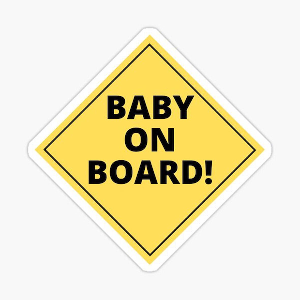 Arabada bebek var Baby On Board Sticker Etiket 19CM md10