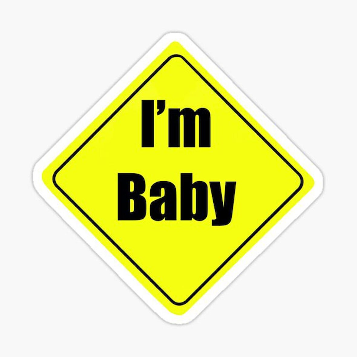 Arabada bebek var Baby On Board Sticker Etiket 19CM md11