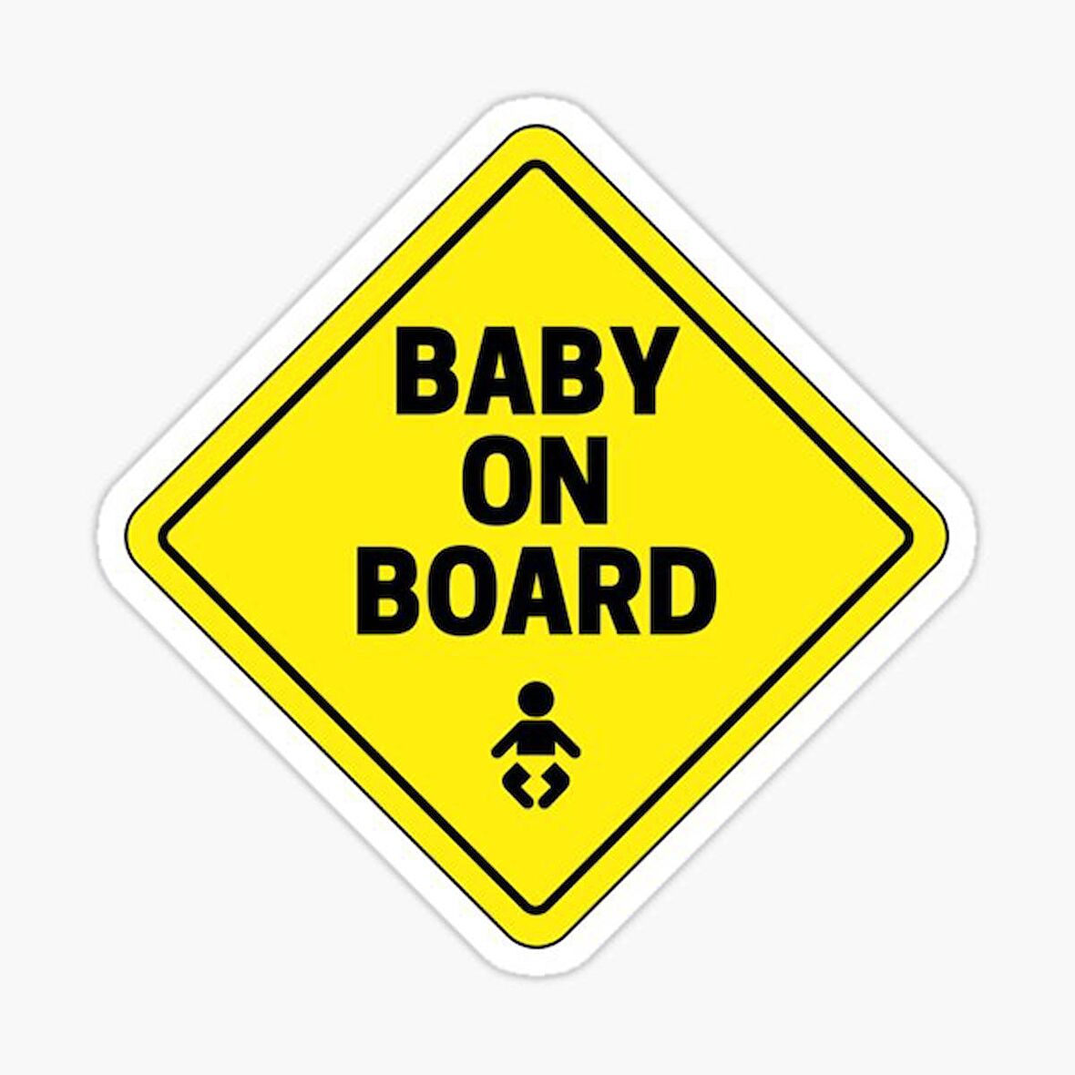 Arabada bebek var Baby On Board Sticker Etiket 19CM md15