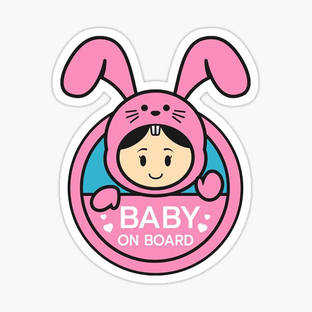 Arabada bebek var Baby On Board Sticker Yapıştırma 19CM md8